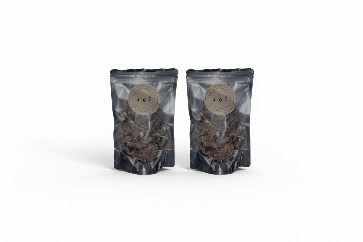 JOI single ingredient dehydrated turkey gizzards dog treat packages