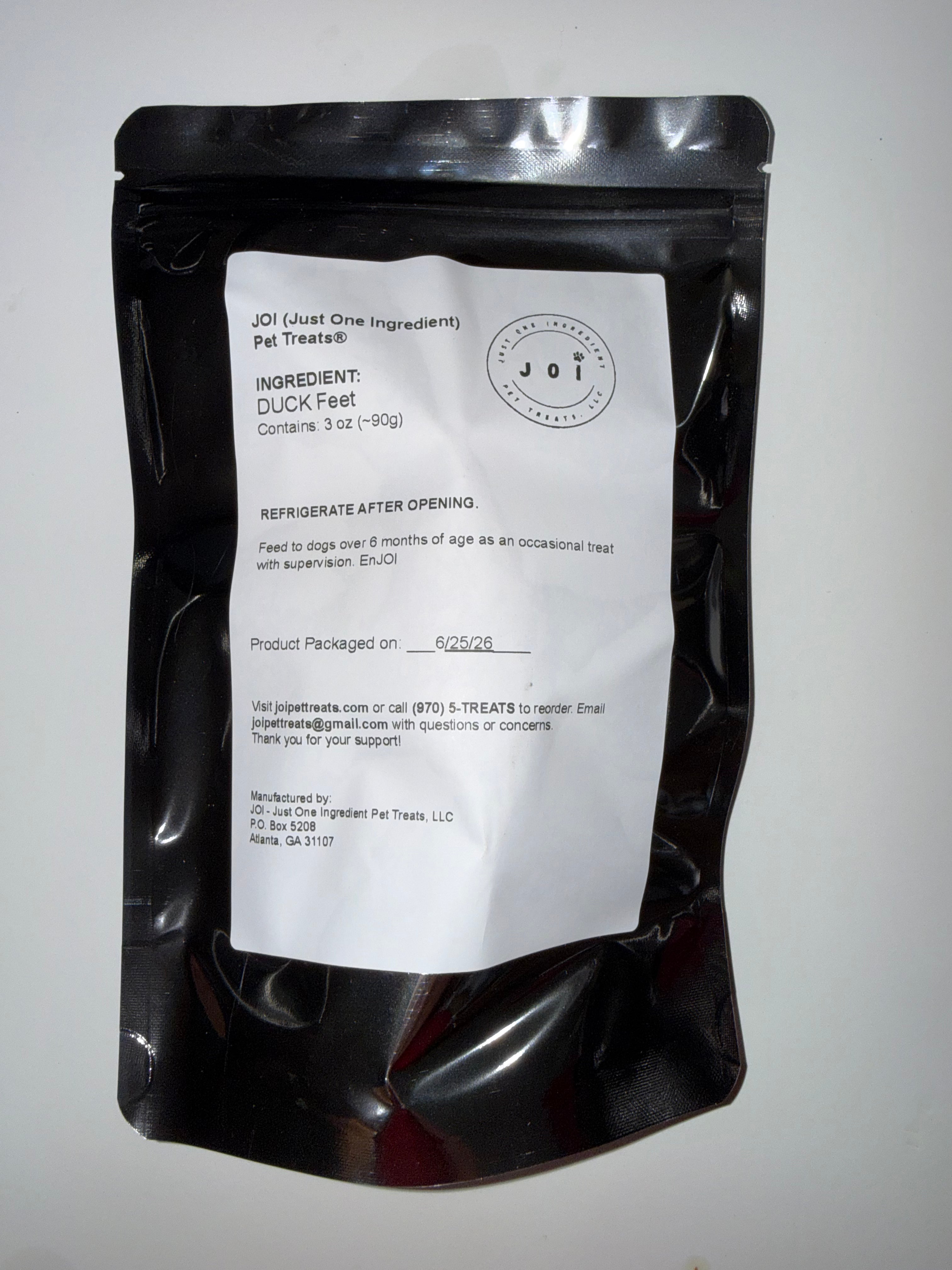 Packaging with a product ingredients, nutrition analysis, and storage instructions white label on a white background
