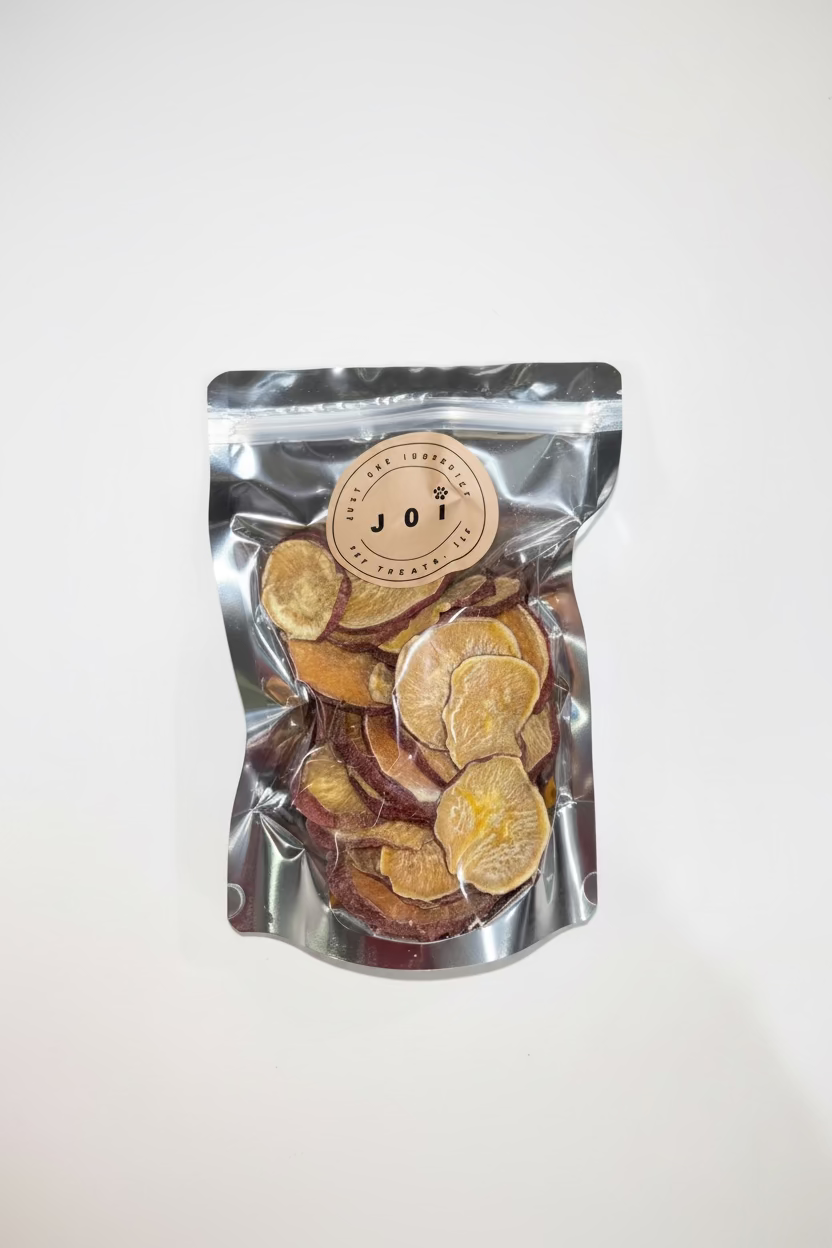 JOI single ingredient dehydrated Korean sweet potato dog treat package